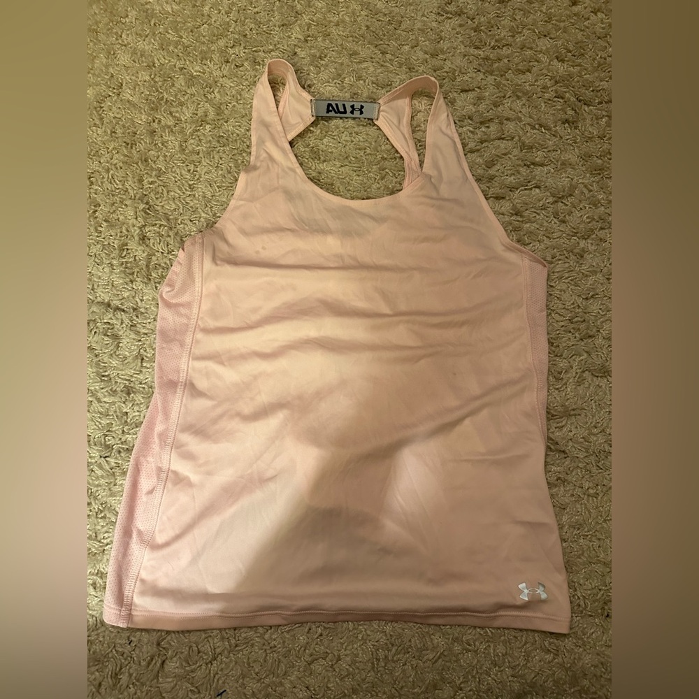 Under Armour pink Fitted Backless Tank Top